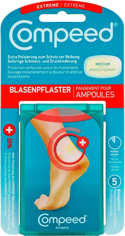 Compeed Blasenpflaster Extreme Medium für die Ferse, 5 pzas Esparadrapo