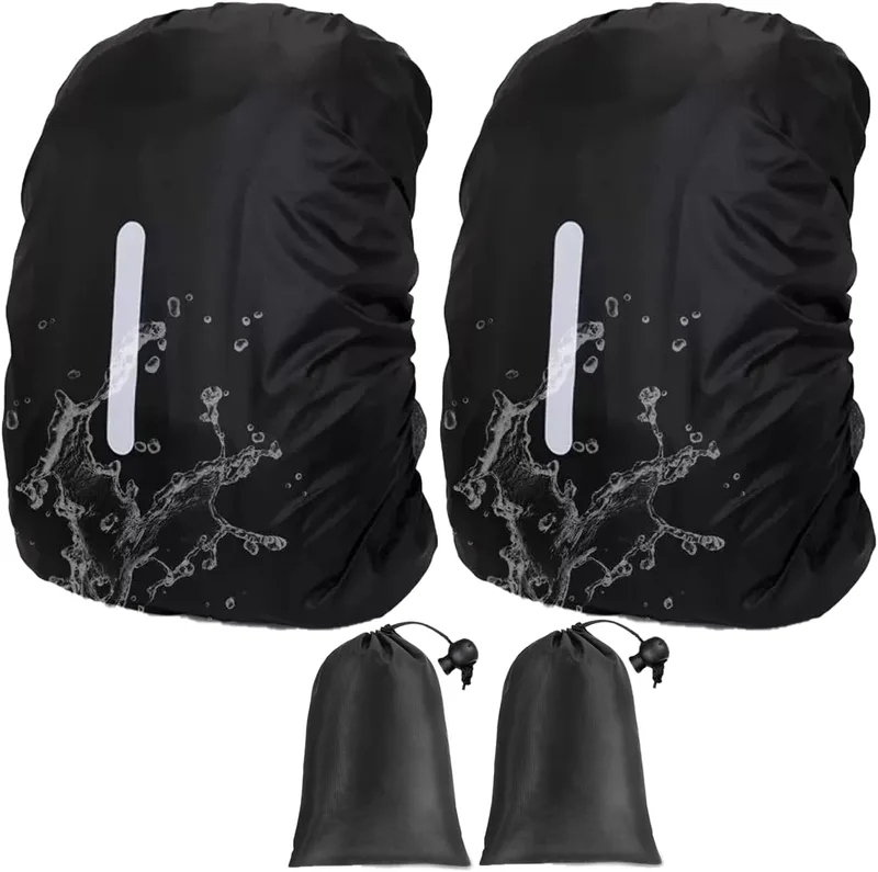 2 Piezas 30-40L Funda Impermeable para Mochila Cubre, Protector Mochila Lluvia,…