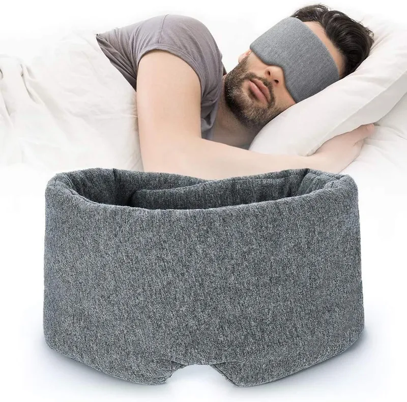 Antifaz para dormir de algodón 100% hecho a mano, antifaz cómodo y transpirable…