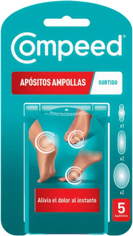 COMPEED Ampollas Surtido, Apósitos Hidrocoloides Contra Rozaduras , Pack 5 uds.