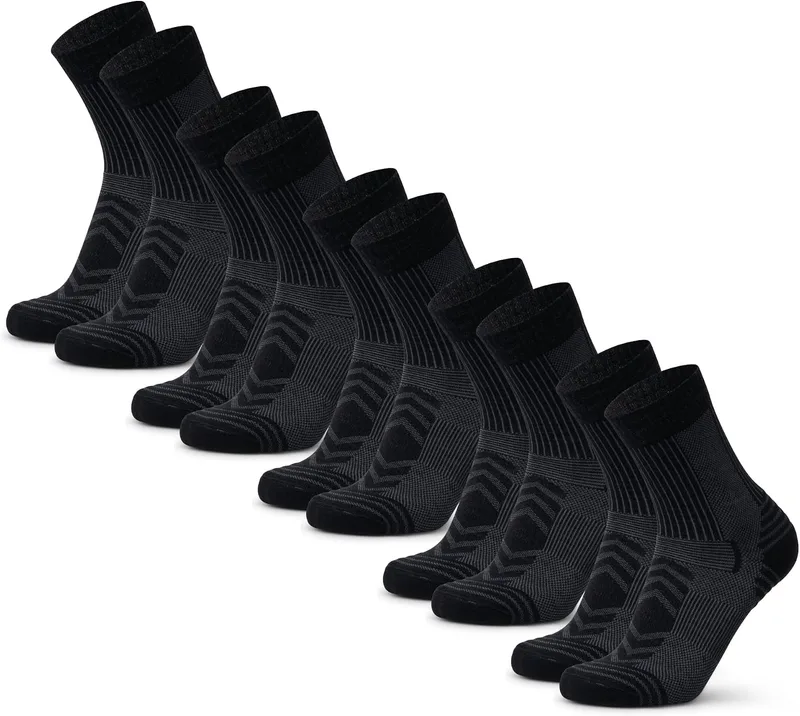 DANISH ENDURANCE Calcetines Senderismo Ligeros, Antiampollas, 1 y 5 Pack