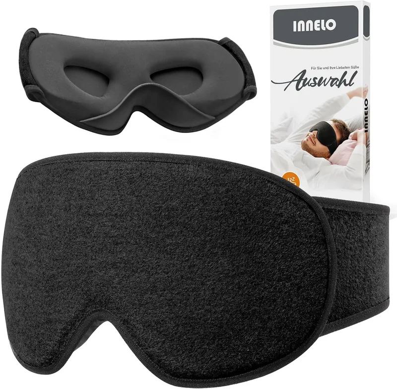 INNELO Antifaz para dormir de lado, de algodón, con bloqueo de luz 3D mejorado,…