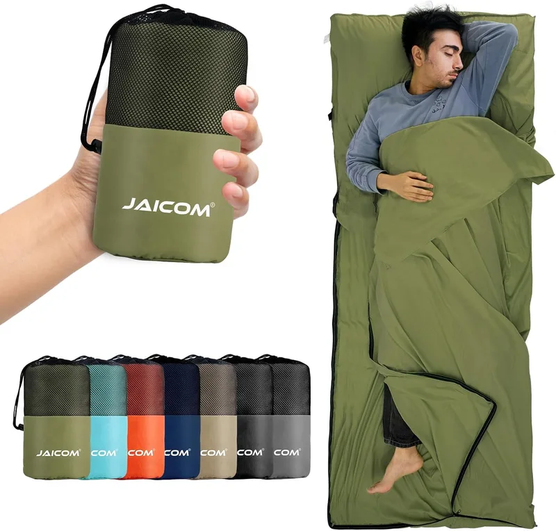 JAICOM Saco de Dormir, 220 x 90 cm Saco Sabana, Saco de Dormir Ultraligero para…