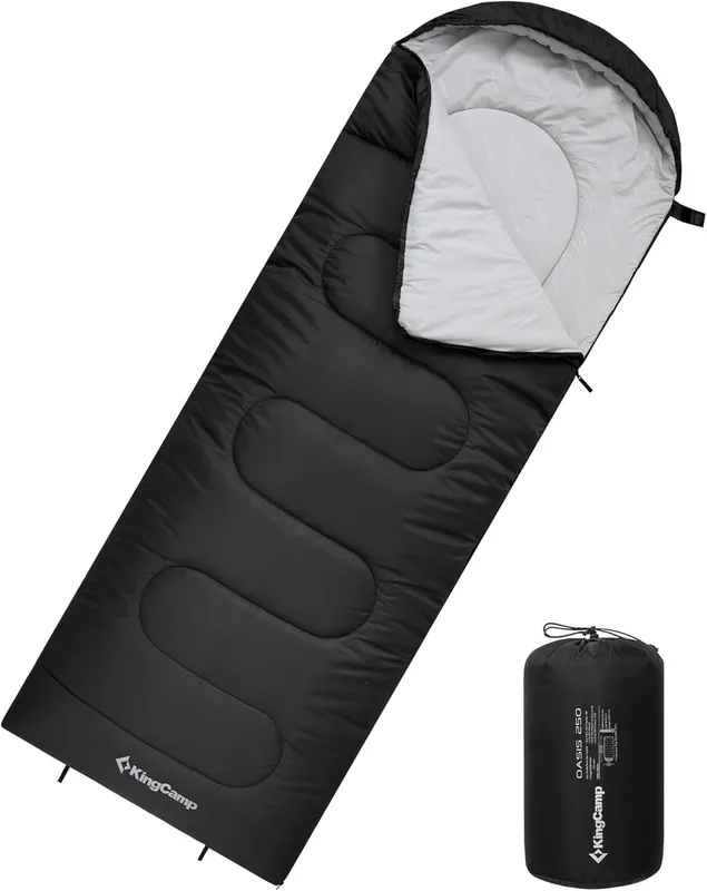 KingCamp Saco de Dormir Oasis 3-4 Estaciones Impermeable y Ligero para Camping (…
