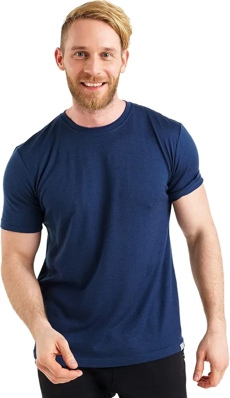 Merino.tech Camiseta Lana Merino Manga Corta Hombre - Camiseta Trekking Hombre L…