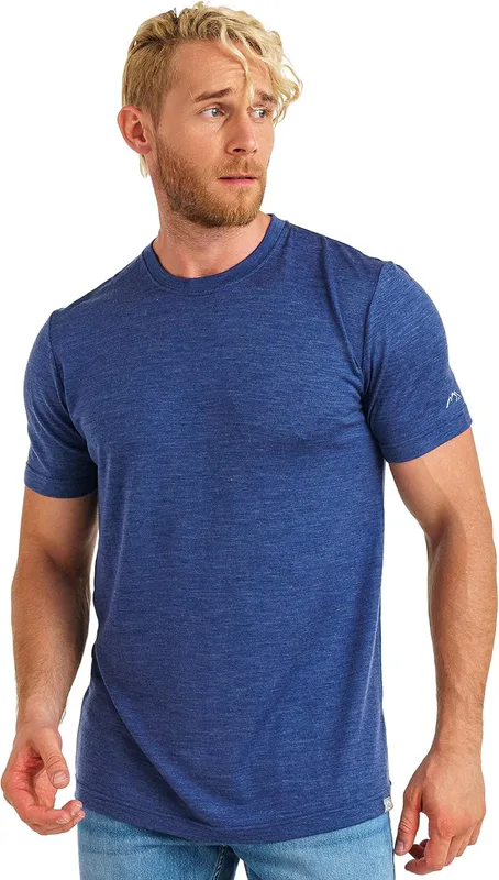 Merino.tech Camiseta Lana Merino Manga Corta Hombre - Camiseta Trekking Hombre L…