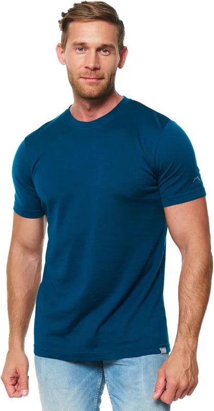 Merino.tech Camiseta Lana Merino Manga Corta Hombre - Camiseta Trekking Hombre L…
