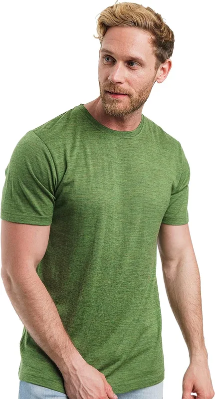 Merino.tech Camiseta Lana Merino Manga Corta Hombre - Camiseta Trekking Hombre L…