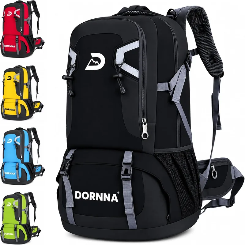 Mochila Trekking y Senderismo 60 Litros, Mochila Impermeable para Montaña, Camin…