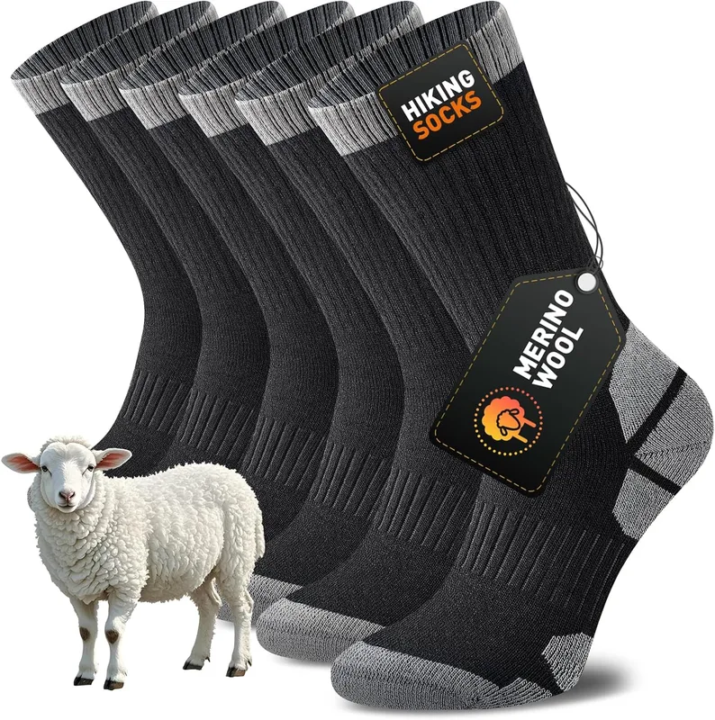 Niorasen Calcetines Merino Hombre Mujer, para Trekking, Senderismo, Correr, Anti…