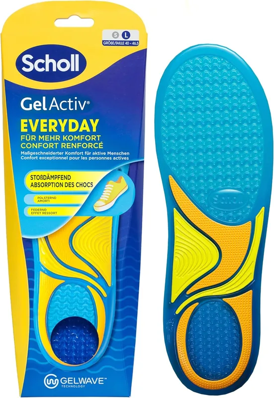 Scholl GelActiv Plantillas Everyday para hombres, pies cómodos todo el día, amor…