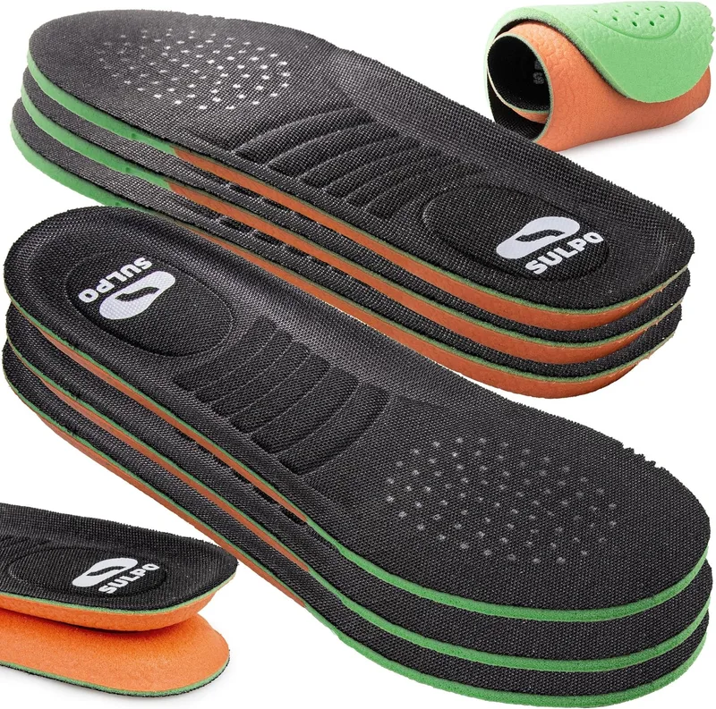 SULPO 3 pares de plantillas para hombre y mujer, amortiguación y transpirables,…