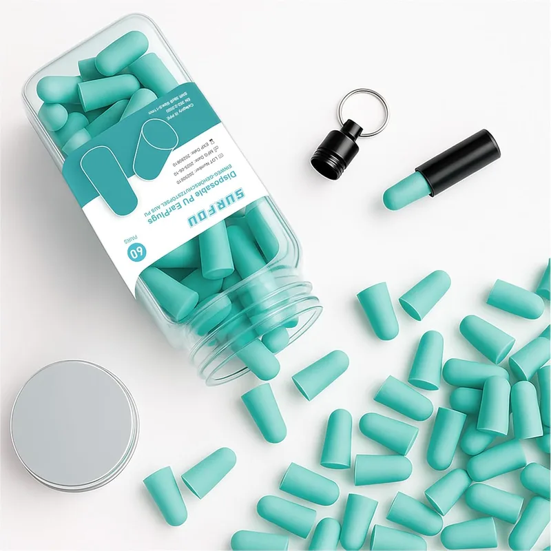 SURFOU Tapones Oidos Ruido Dormir, 60 Pares, Reducción 38 dB, Reutilizables y Ul…